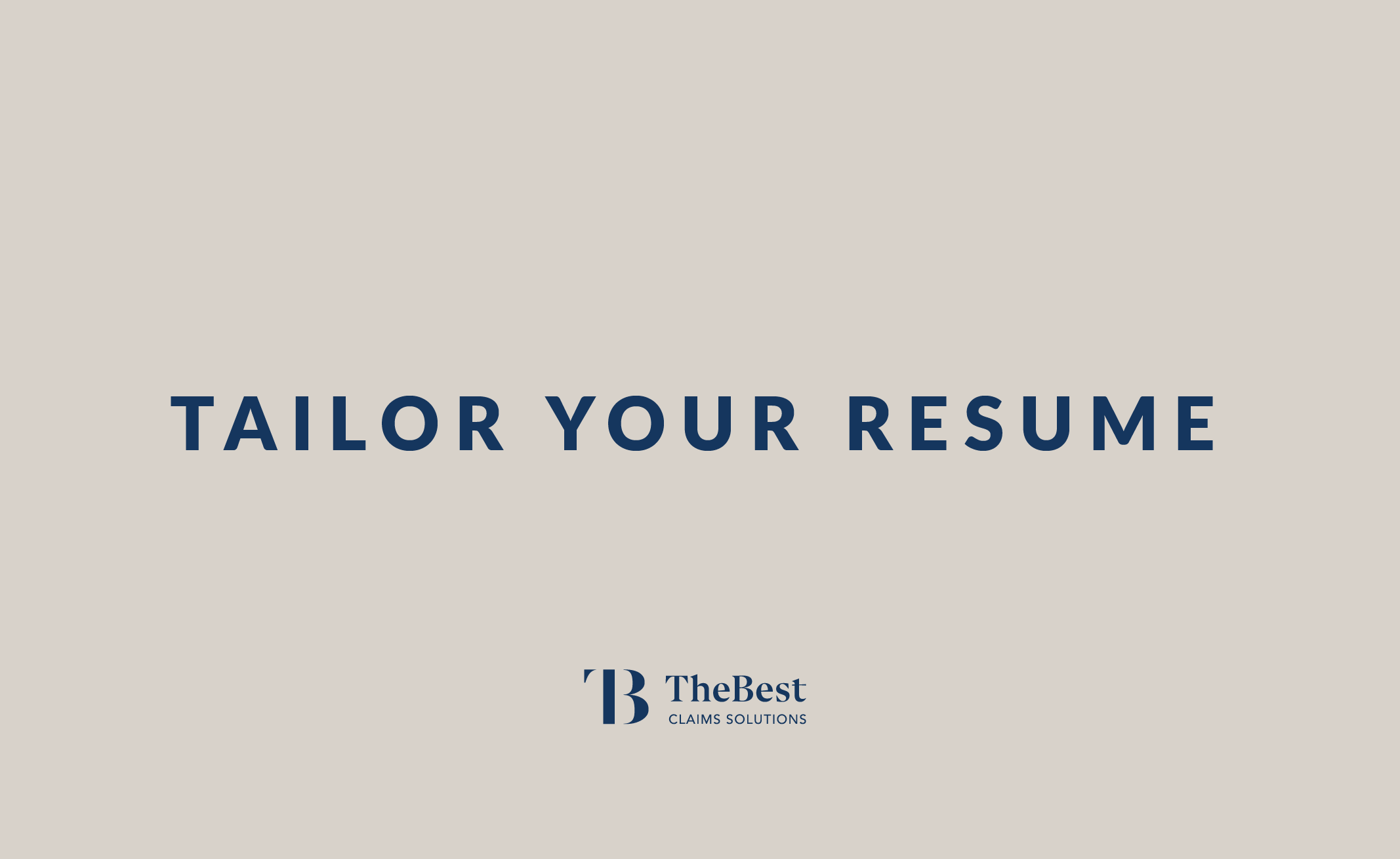 tailor your resume